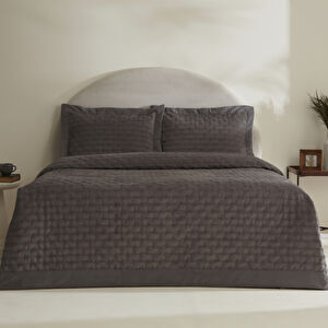 Karaca Home Gilda Çift Kişilik Yatak Örtüsü Seti Gri