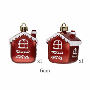Karaca Home New Year Yılbaşı Cookie House 2 Parça Ağaç Süsü Seti görseli 5
