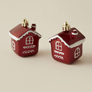 Karaca Home New Year Yılbaşı Cookie House 2 Parça Ağaç Süsü Seti görseli 6