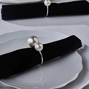 Karaca Home Pearl 2'li Peçete Yüzüğü Silver