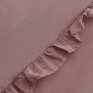 Karaca Home Pure Ruffle %100 Pamuk Çift Kişilik Fırfırlı Nevresim Takımı Pudra görseli 3
