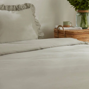 Karaca Home Pure Ruffle %100 Pamuk Çift Kişilik Fırfırlı Nevresim Takımı Adaçayı görseli 5