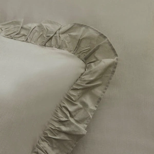 Karaca Home Pure Ruffle %100 Pamuk Çift Kişilik Fırfırlı Nevresim Takımı Adaçayı görseli 7