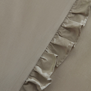 Karaca Home Pure Ruffle %100 Pamuk King Size Fırfırlı Nevresim Takımı Adaçayı görseli 3