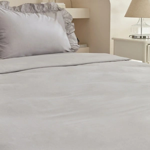 Karaca Home Pure %100 Pamuk Çift Kişilik Nevresim Takımı Gri görseli 3