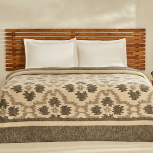 Karaca Home Damask Çift Kişilik Pamuklu Battaniye Lacivert