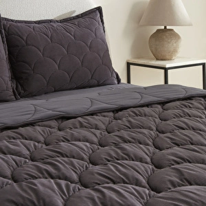 Karaca Home Cowrie Çift Kişiilk Luxury Comfort Set Antrasit  görseli 4