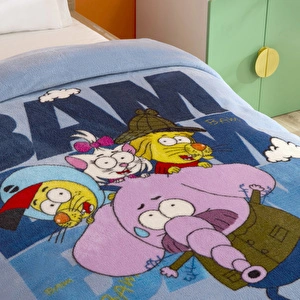 Karaca Home X Kral Şakir Bam Bam Bam Tek Kişilik Battaniye görseli 4