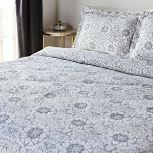 Karaca Home Oriental Çift Kişilik Yatak Örtüsü Set Antrasit görseli 4