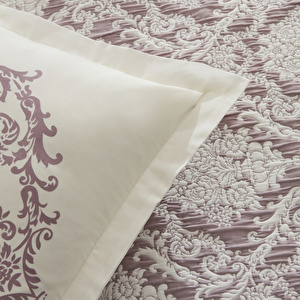 Karaca Home Nolven Çift Kişilik Yatak Örtüsü Seti Mürdüm görseli 6