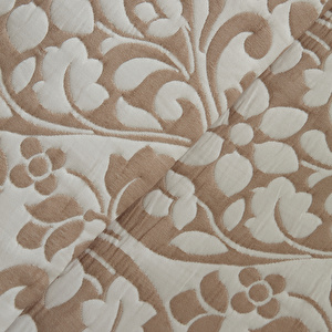 Karaca Home Tiara Çift Kişilik Çarşaflı Yatak Örtüsü Seti Bej görseli 5