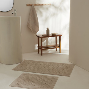 Karaca Home Foley 2'li Banyo Paspası Ekru