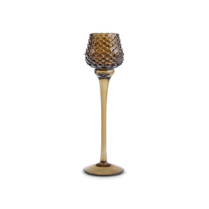Karaca Home Pinecone Ayaklı Mumluk Kahverengi 8x8x26,5 cm görseli 3