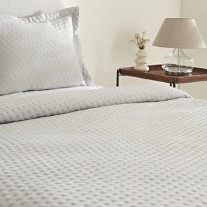 Karaca Home Breeze Soft Tek Kişilik Yatak Örtüsü Gri görseli 6