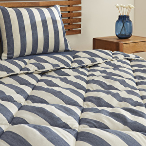 Sarah Anderson Barlet Çift Kişilik Comfort Set/Uyku Seti Çizgili Mavi görseli 4