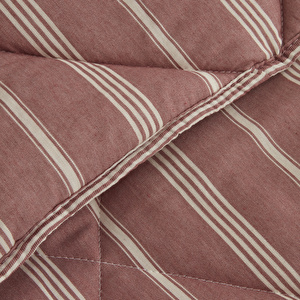 Sarah Anderson Barlet Tek Kişilik Comfort Set/Uyku Seti Çizgili Bordo  görseli 5