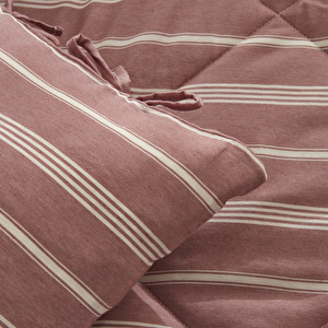 Sarah Anderson Barlet Tek Kişilik Comfort Set/Uyku Seti Çizgili Bordo  görseli 6