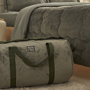 Karaca Home Flufy Çift Kişilik Soft Dream Comfort Set/Uyku Seti Haki görseli 5