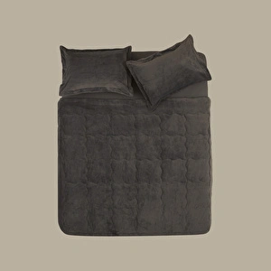 Karaca Home Flufy Çift Kişilik Soft Dream Comfort Set/Uyku Seti Antrasit görseli 7