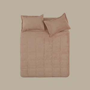 Karaca Home Flufy Çift Kişilik Soft Dream Comfort Set/Uyku Seti Pudra görseli 10