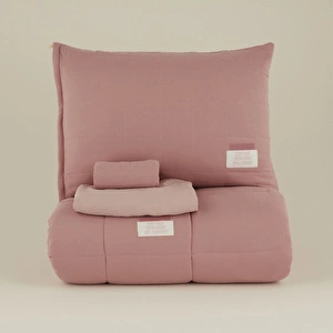 Karaca Home Relax Çift Kişilik Comfort Set/Uyku Seti Pudra görseli 8