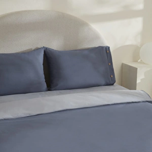 Karaca Home Basis %100 Pamuk Tek Kişilik Nevresim Takımı İndigo görseli 3