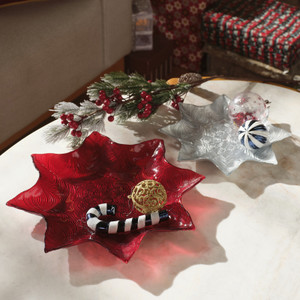 Karaca Home New Year Yılbaşı Angelic Dekoratif Tabak Gümüş