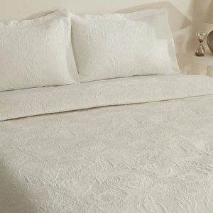 Karaca Home Olivia Çift Kişilik Yatak Örtüsü Seti Offwhite görseli 5