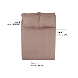 Karaca Home Royale King Size Nevresim Takımı Pudra görseli 6