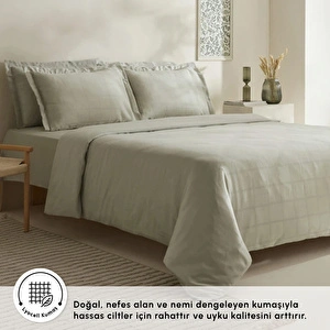 Karaca Home Royale Çift Kişilik Nevresim Takımı Adaçayı görseli 2