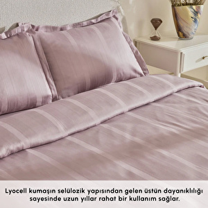 Karaca Home Alvin Çift Kişilik Nevresim Takımı Mürdüm görseli 3