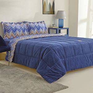 Karaca Home Vega Çift Kişilik Comfort Set Lacivert görseli 2