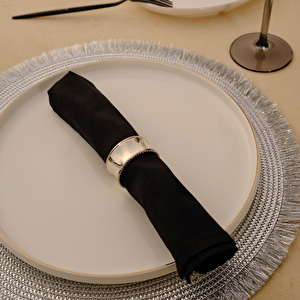Karaca Home Royal 2'li Peçete Yüzüğü Silver görseli 2