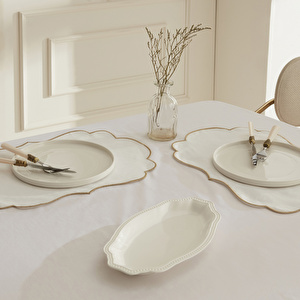 Karaca Home Pera Amerikan Servisi 6'lı Gold 32x48cm görseli 3