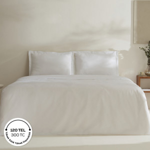 Karaca Home Jemma 120 Tel %100 Pamuk Saten Çift Kişilik Nevresim Takımı Gri