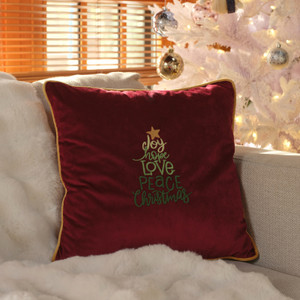 Karaca Home New Year Yılbaşı Festive Dolgulu Kırlent Yeşil 43x43 cm