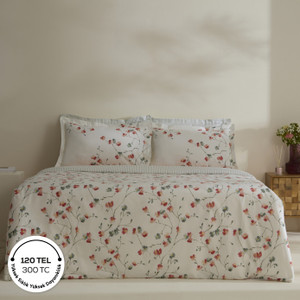 Karaca Home Lilian %100 Pamuk 120 Tel Çift Kişilik Nevresim Takımı Pembe 