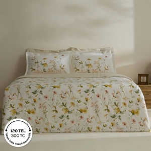 Karaca Home Aliana %100 Pamuk 120 Tel Pamuk Saten Çift Kişilik Nevresim Takımı görseli 1