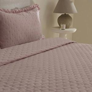 Karaca Home Viona Çift Kişilik Yatak Örtüsü Seti Pudra görseli 4