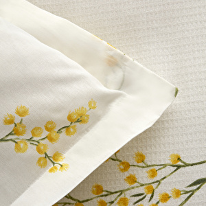 Karaca Home Loretta %100 Pamuk Tek Kişilik Pike Takımı Sarı görseli 7