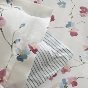 Karaca Home Lilian %100 Pamuk 120 Tel Çift Kişilik Nevresim Takımı Pembe  görseli 6