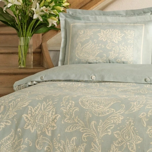 Karaca Home Owen 80 Tel %100 Pamuk Saten Çift Kişilik Nevresim Takımı Mavi  görseli 2