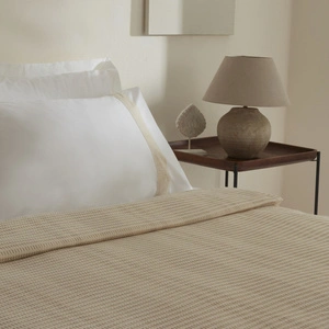 Karaca Home Delisa %100 Pamuk Keten Çift Kişilik Pike Takımı Krem görseli 4