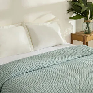 Karaca Home Mady Waffle Çift Kişilik Tek Pike Mavi görseli 3