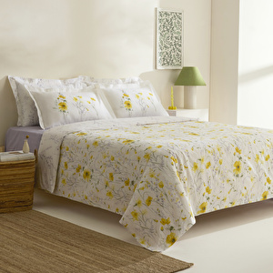 Karaca Home Rosella %100 Pamuk Tek Kişilik Nevresim Takımı Sarı görseli 9