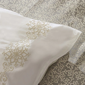Karaca Home Rosette 8 Parça Çift Kişilik Çeyiz Seti Antrasit  görseli 8