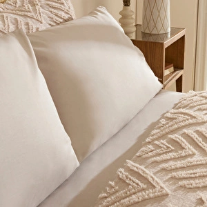 Karaca Home Velora Çift Kişilik Çarşaflı Yatak Örtüsü Takımı Taş görseli 8