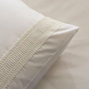 Karaca Home Lumier %100 Pamuk Çift Kişilik Nevresim Takımı Beyaz görseli 2