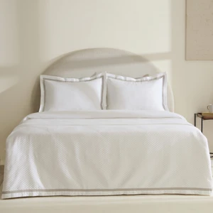 Karaca Home White Collection Doris %100 Pamuk Çift Kişilik Yatak Örtüsü Takımı Mavi 