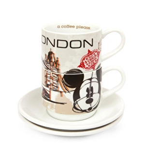 Egan Italy In The City Londra 2’li Espresso Fincan Seti görseli 1